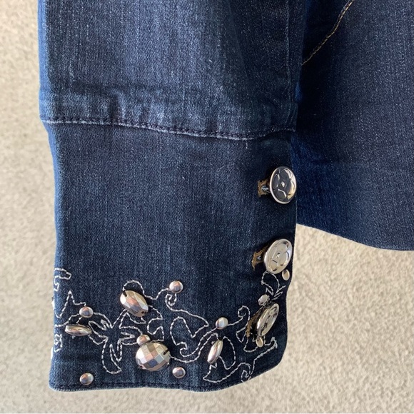 “Loom Loom Jeans” Dark Wash Denim Jean Jacket size 18W - Picture 6 of 12